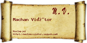 Machan Viátor névjegykártya
